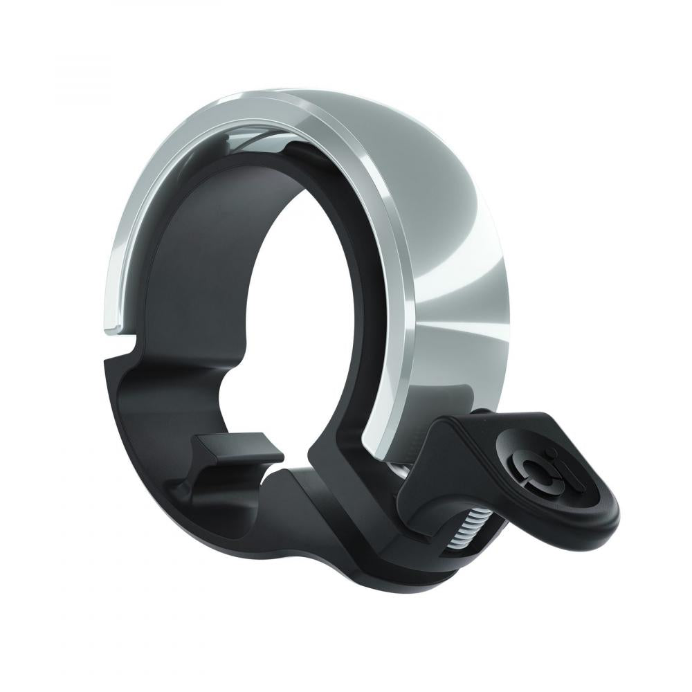 Knog Fahrradklingel Oi Classic groß 23.8 - 31.8mm schwar silber poliert