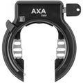 AXA Rahmenschloss Solid schwarz mit Schlüssel und gehärtetem Stahlbügel zur stabilen Fahrrad-Rahmenbefestigung.