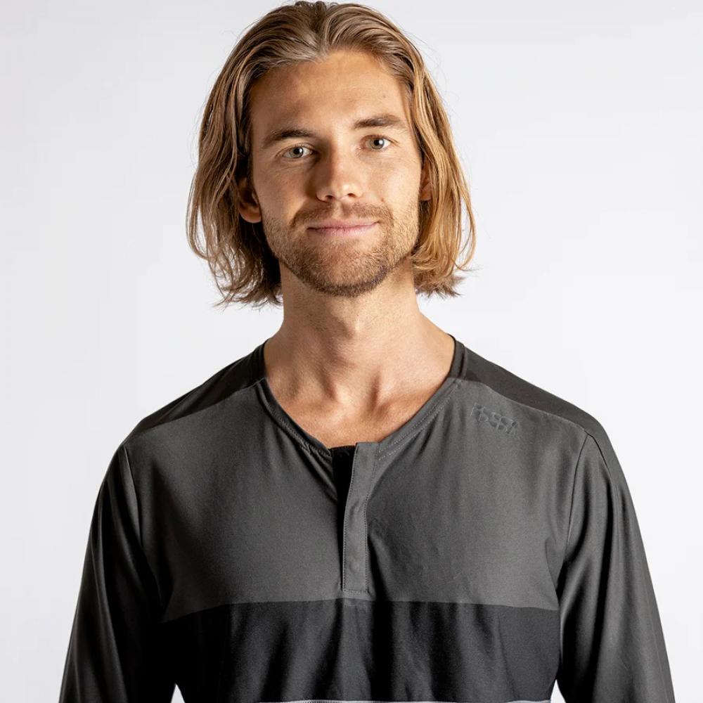 IXS Sports Division iXS Flow XTG Long Sleeve Henley XXL Graphite-Black - atmungsaktives Bike-Henley