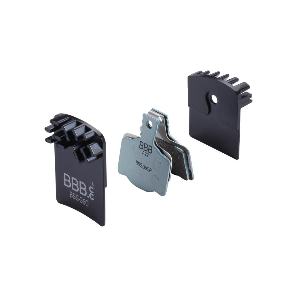 BBB Cycling DiscStop Coolfin Bremsbeläge, organic - Größe Standard schwarz - starke Kühlung und Bremsleistung