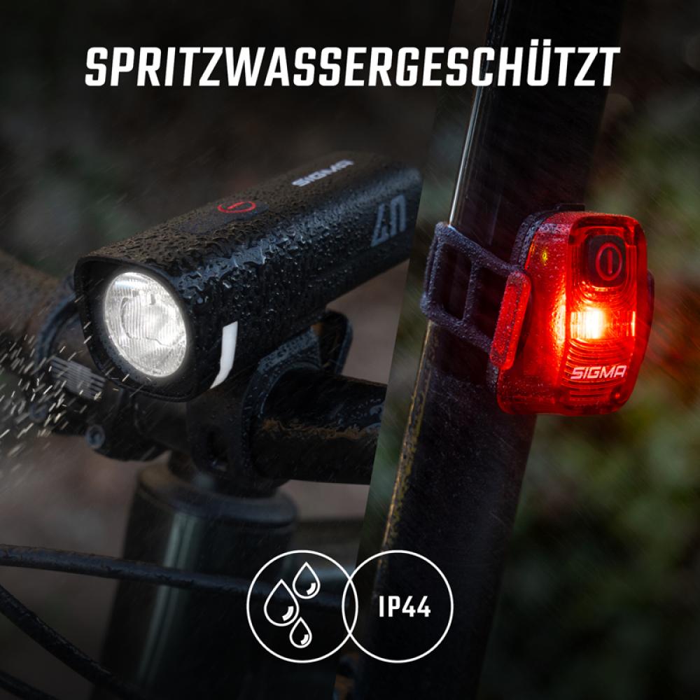 Sigma Licht AURA 40 & HIRO 10 USB-C Akku-Beleuchtungsset, 40 Lux - Sicherheit für Schulwege