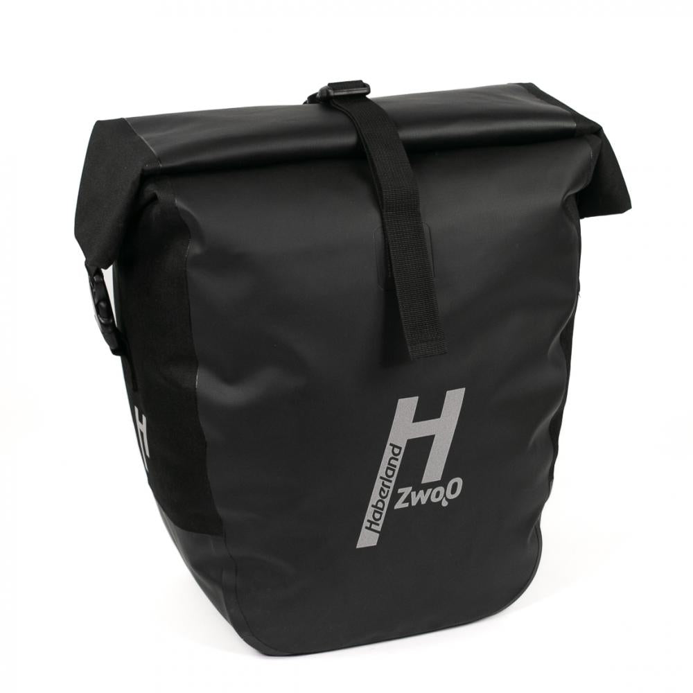 Haberland Einzeltasche H2O schwarz Paar - wasserdichte Fahrradtasche für Alltag und Tour