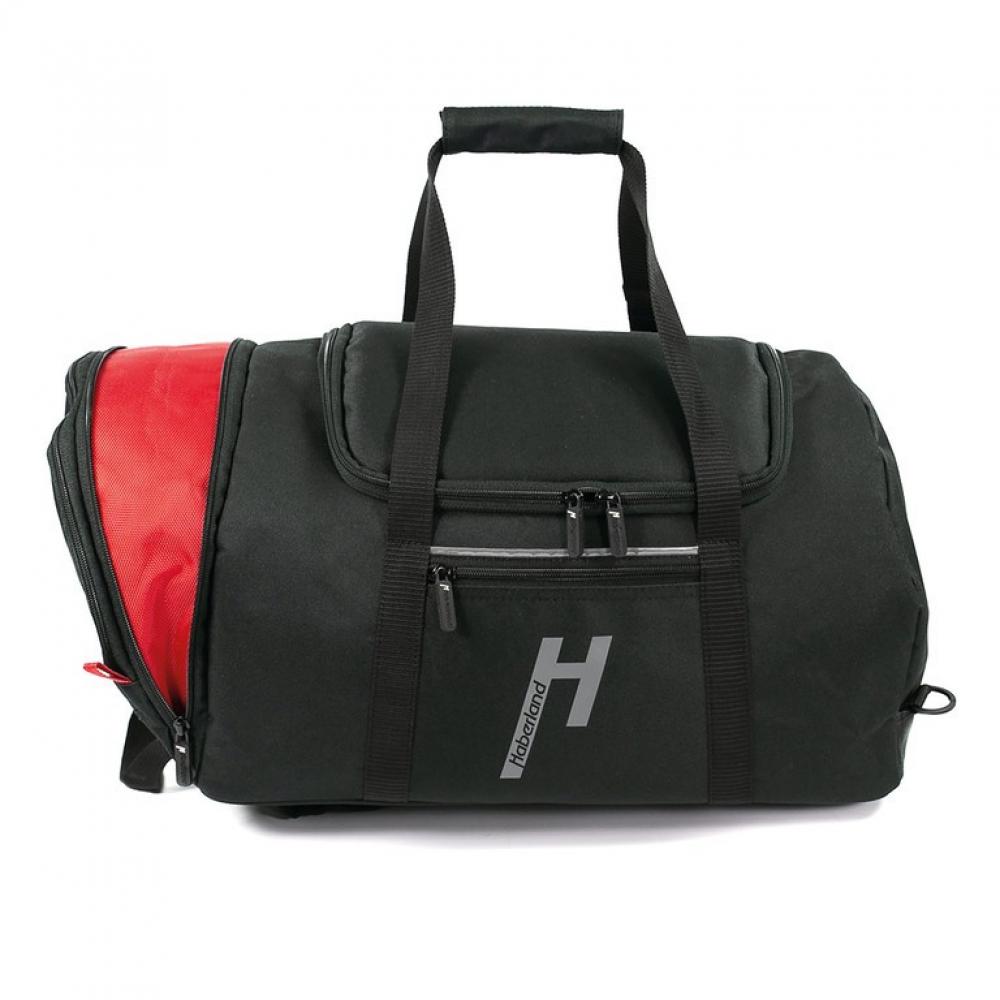 Haberland TranSPORTer Sport-/Einzeltasche schwarz, vielseitige Fahrradtasche mit Rucksackfunktion.