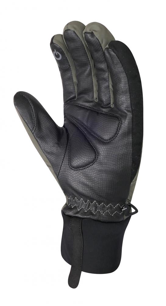Chiba City Liner Winterhandschuh Olive Gr. S - wind- & wasserdicht, Primaloft-Futter, Touchfunktion, Carbon-Grip & Reflexelemente