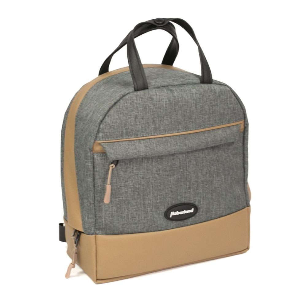 Haberland Rucksack-Lenkertasche Bella grau/hell- - flexible Lenker- und Rucksacktasche