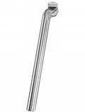 Silberne Ergotec Patentsattelstütze aus Aluminium, 27,0mm Durchmesser und 350mm Länge.
