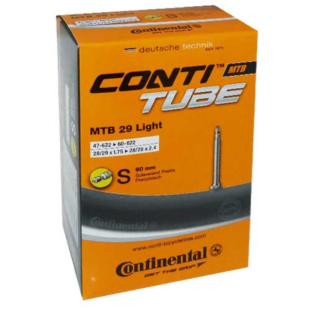 Continental Schlauch Conti MTB 28/29" light 28/29x1.75/2.40" 47/60-622 SV 60mm auf Verpackung.