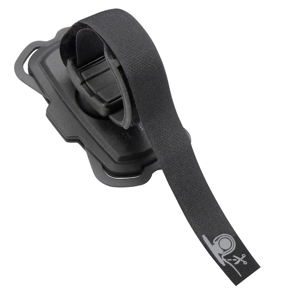 KLICKfix Smartphone Halterung Loop grau schwarz mit Klettband Befestigung