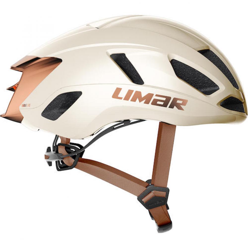 Limar Air Atlas W&B Amber White Bronze M Weiß/Bronze - aerodynamischer Rennradhelm