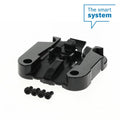 Bosch Anschraubplatten-Kit PowerTube 800 horizontal schlossseitig, schwarz, mit Schrauben für sichere Akku-Befestigung.