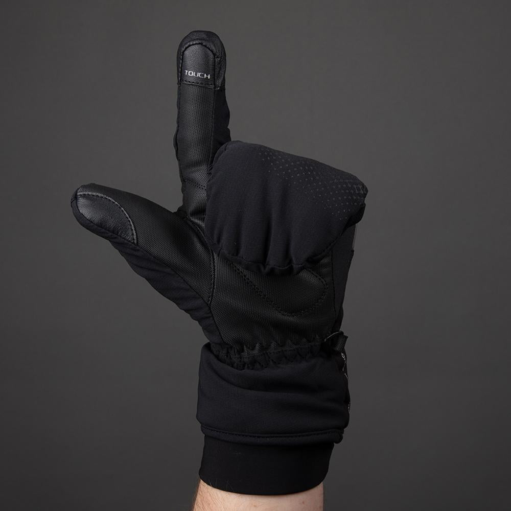 CHIBA Alaska Pro - wasserdichte Radhandschuhe Lobster-Stil, schwarz, Größe M