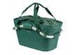 Grüner Basil Flair Carry All M IK Hinterradkorb aus recyceltem Polyester, wetterfest, mit Kordelzug, Tragegriff und Reflektor