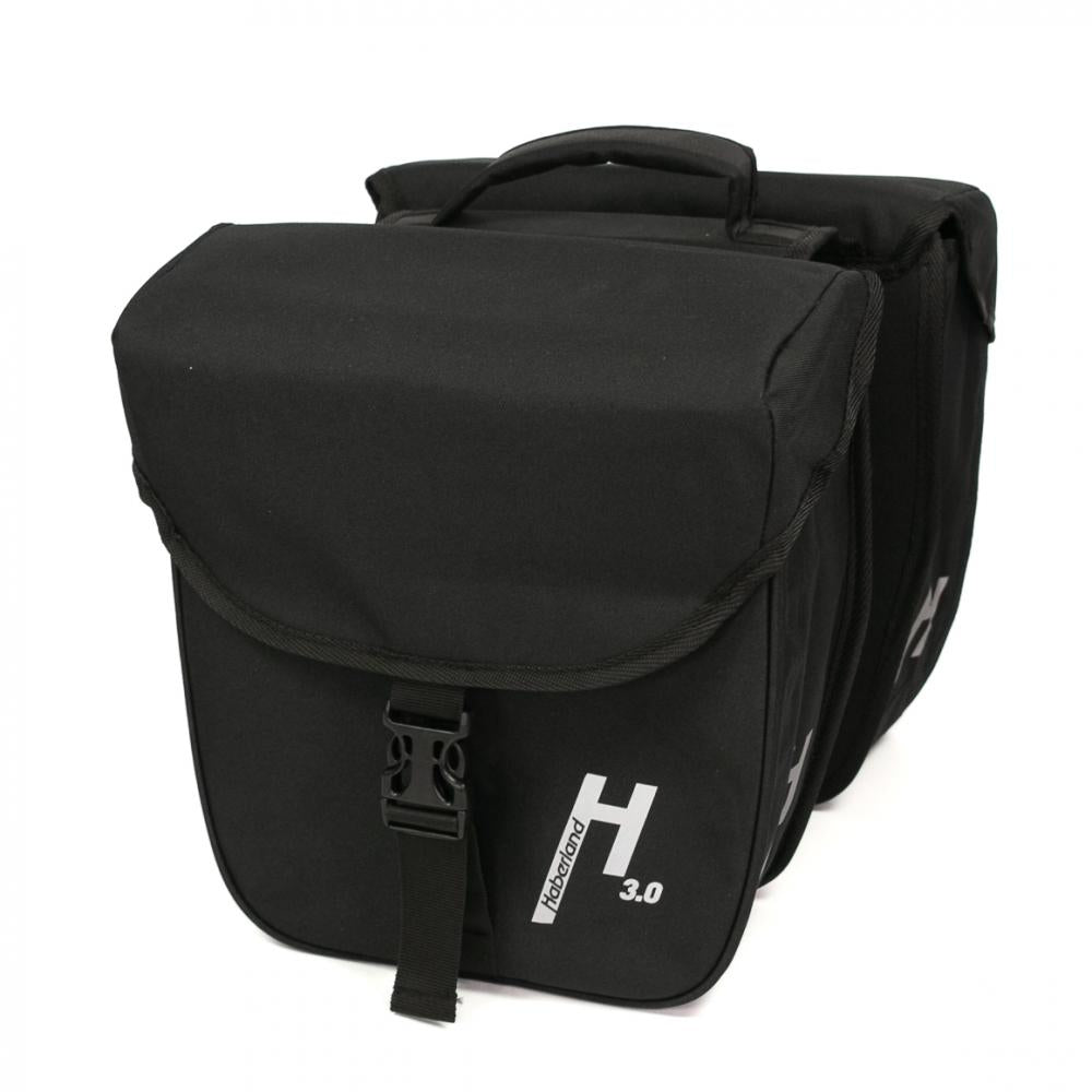Haberland Doppeltasche 18l Basic S 3.0 schwarz - kompakter Stauraum für den Gepäckträger