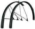 SKS Bluemels Style 28 Schutzblechset - 46 mm breit schwarz matt für 28-40 mm Reifen mit flexiblem Spoiler und ESC-Sicherheitssystem