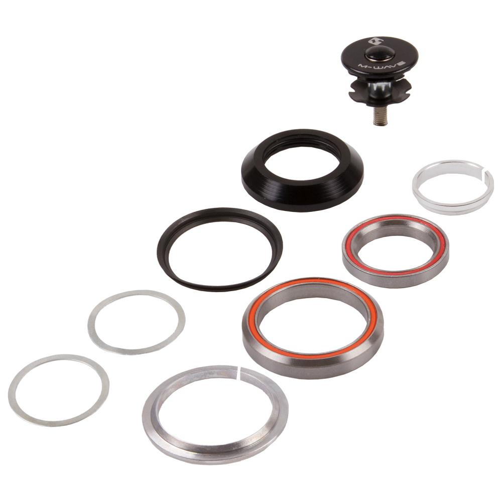 M-WAVE IS42/52 C integrierter AHEAD-Steuersatz 1 1/8 Zoll oben / 1 ½ Zoll unten Aluminium, schwarz