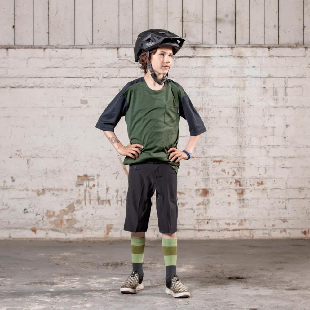 IXS Sports Division iXS Flow XTG Shorts Kids KS black - leichte Kinder-Bikeshorts für XC & Trail