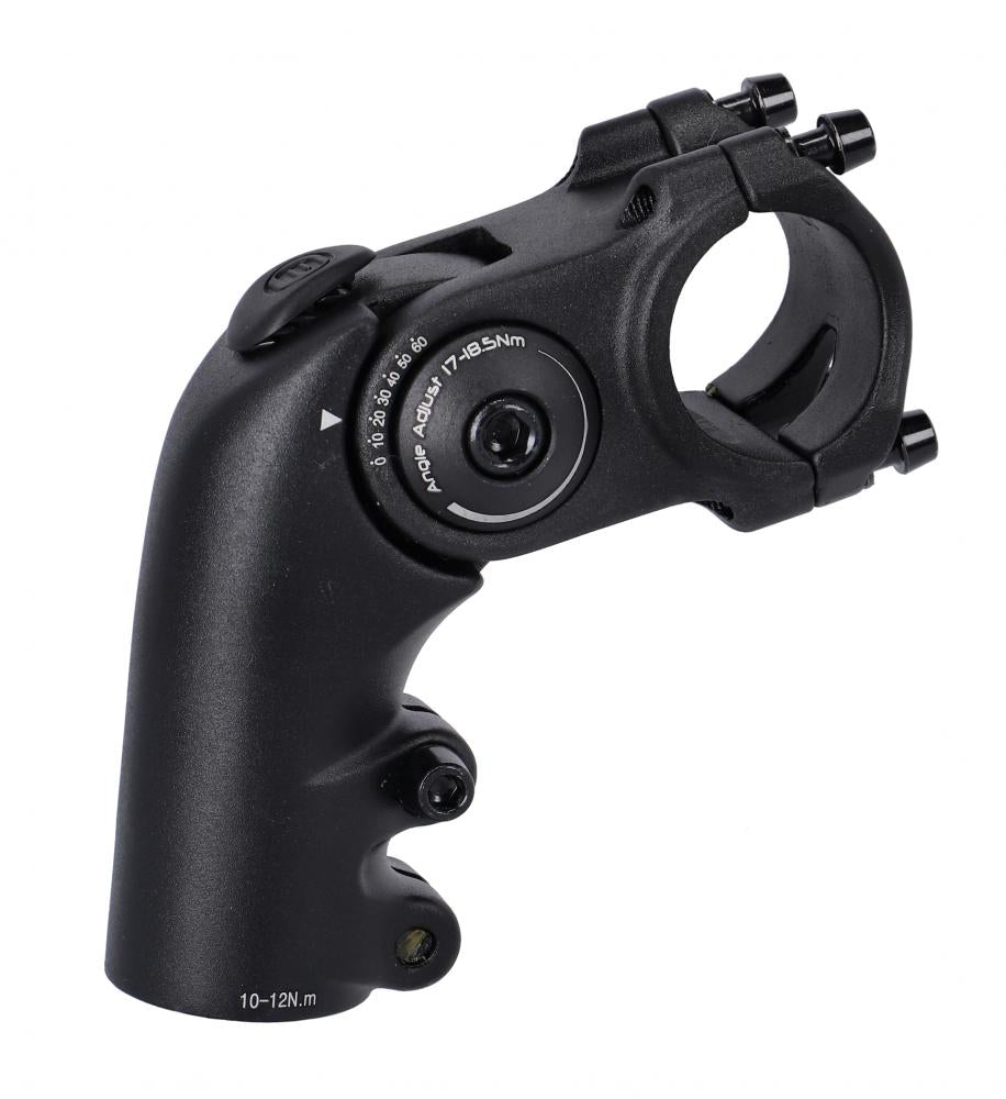 Winkelverstellbarer Ergotec Vorbau Octopus 50 Ahead 60mm, 0-60°, Safety Level 4, für 31,8mm Lenkerklemmung.