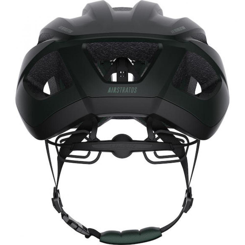Limar Air Stratos Matt Tiefgrün Größe L, leichter All-Terrain-Fahrradhelm, Rückansicht.