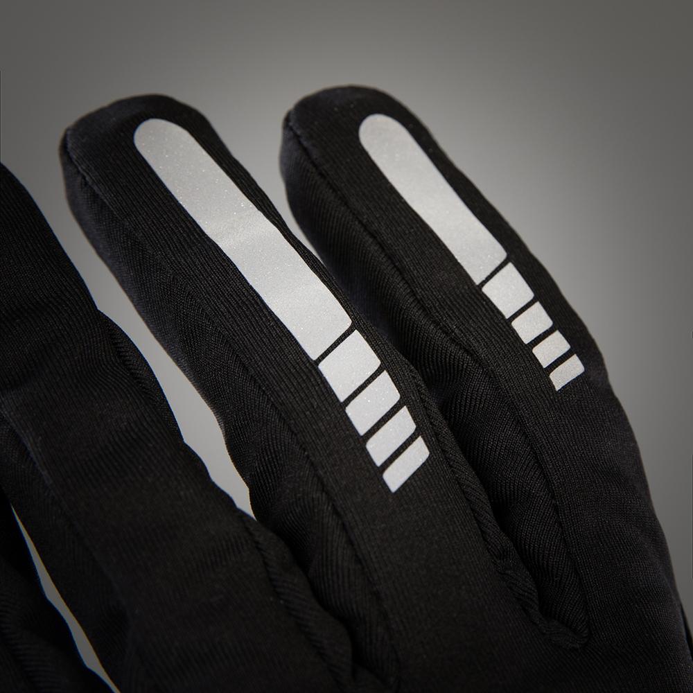 CHIBA Performer Summer - winddichte, atmungsaktive Radhandschuhe mit Touchfunktion, schwarz, Gr. M