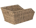 Basil Hinterradkorb Cento Rattan Look seegras 47x34x22 cm, geflochtener Fahrradkorb für die Hinterradmontage.