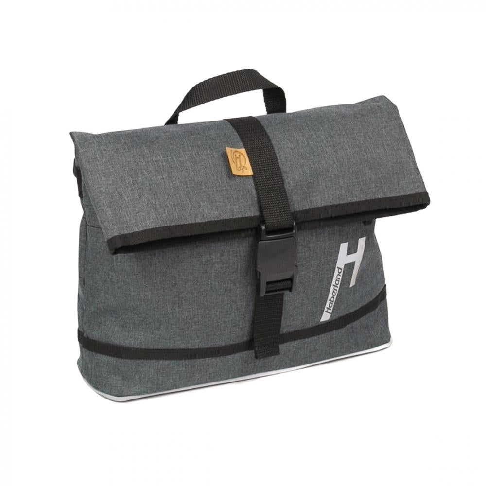 Haberland Lenkertasche Mel eMotion 4 nature anthrazit/reflex - nachhaltige Lenkertasche mit KLICKfix