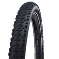 Schwalbe Smart Sam 24x1.85 E-Bike Reifen, schwarz mit Reflexstreifen und griffigem Profil.