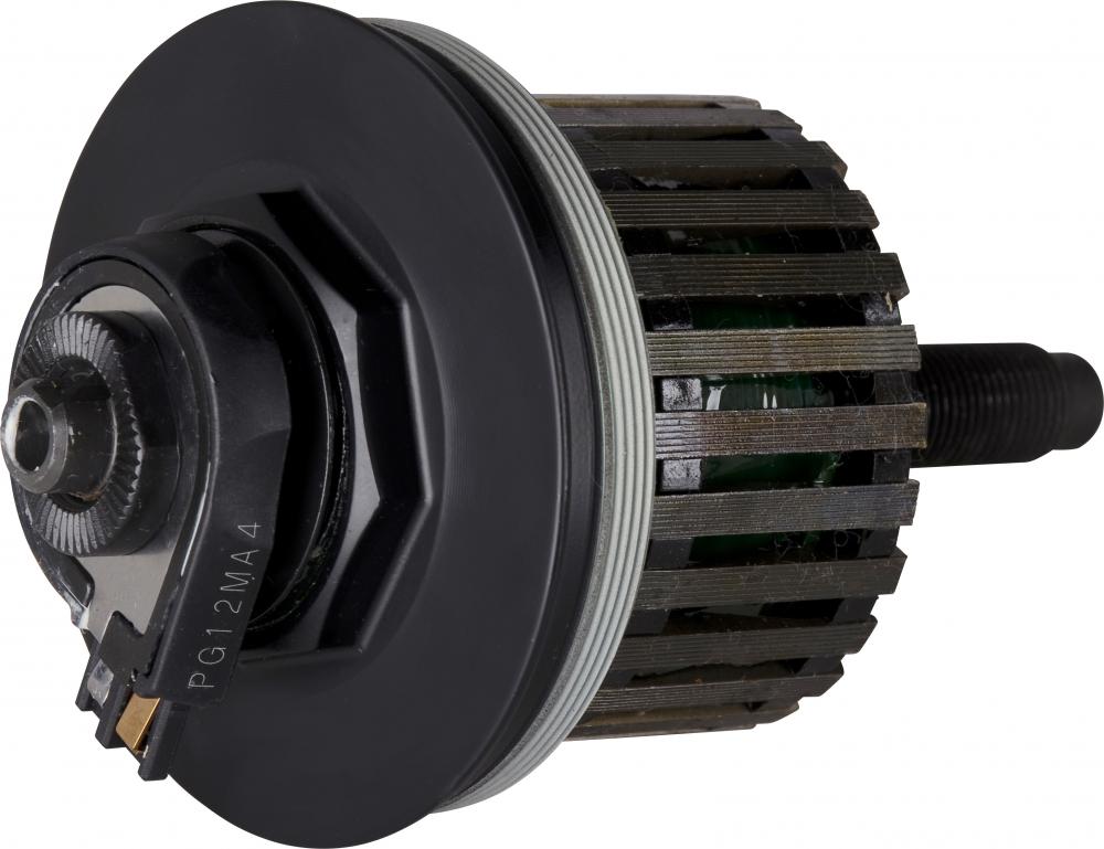 SHIMANO Dynamoeinheit DH-3D37-QR 108 mm, schwarzer Naben-Dynamo für Fahrräder