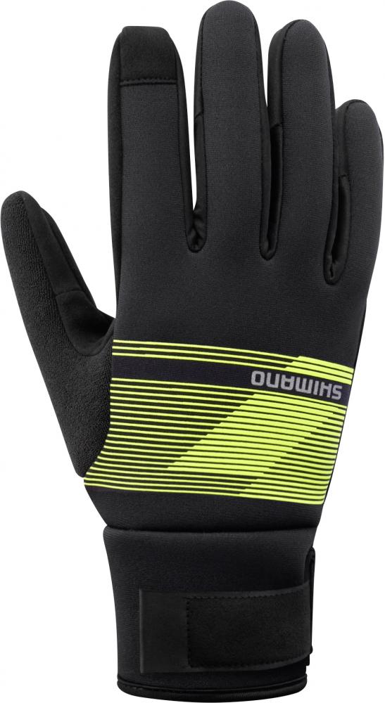 SHIMANO WINDBREAK Thermal Gloves Neon Yellow S - winddichte Thermo-Radhandschuhe