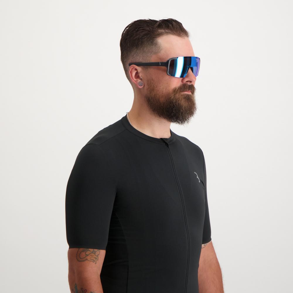 BBB Cycling BBB sportbril Chester MLC blue Größe M matt - sichere Sportbrille mit Vollrahmen
