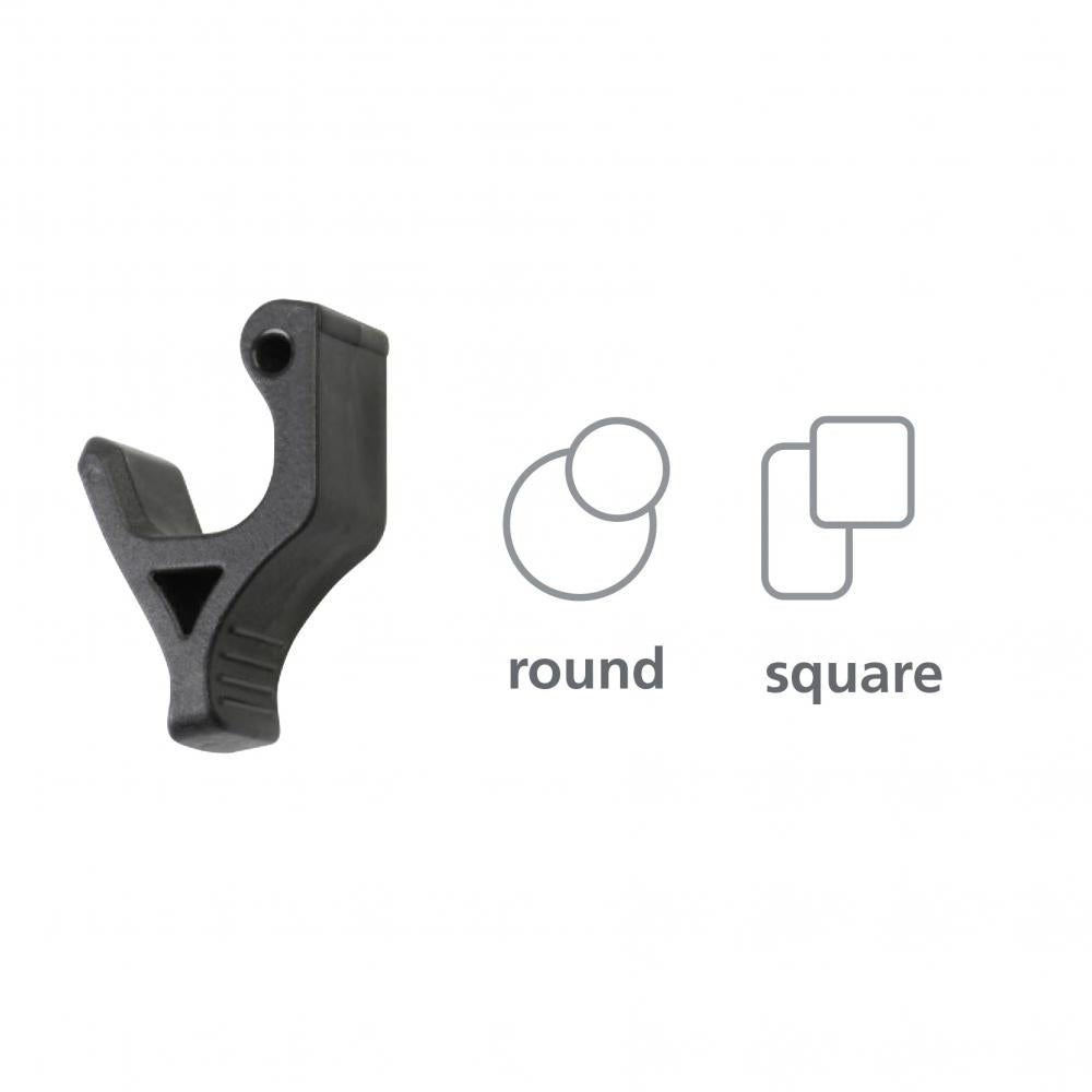 KLICKfix Riegel Oversize Ø 1520 mm für UniKlip 2/KorbKlip 2 Paarweise, schwarz, passend für dicke oder unrunde Gepäckträgerstreben, Maße: 2 x 3,5 x 5,5 cm.