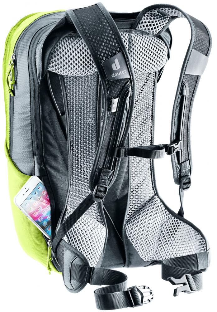 Deuter Race Air 14+3 Fahrradrucksack Citrus-Graphite - extrem leichter Bike-Rucksack mit Aircomfort