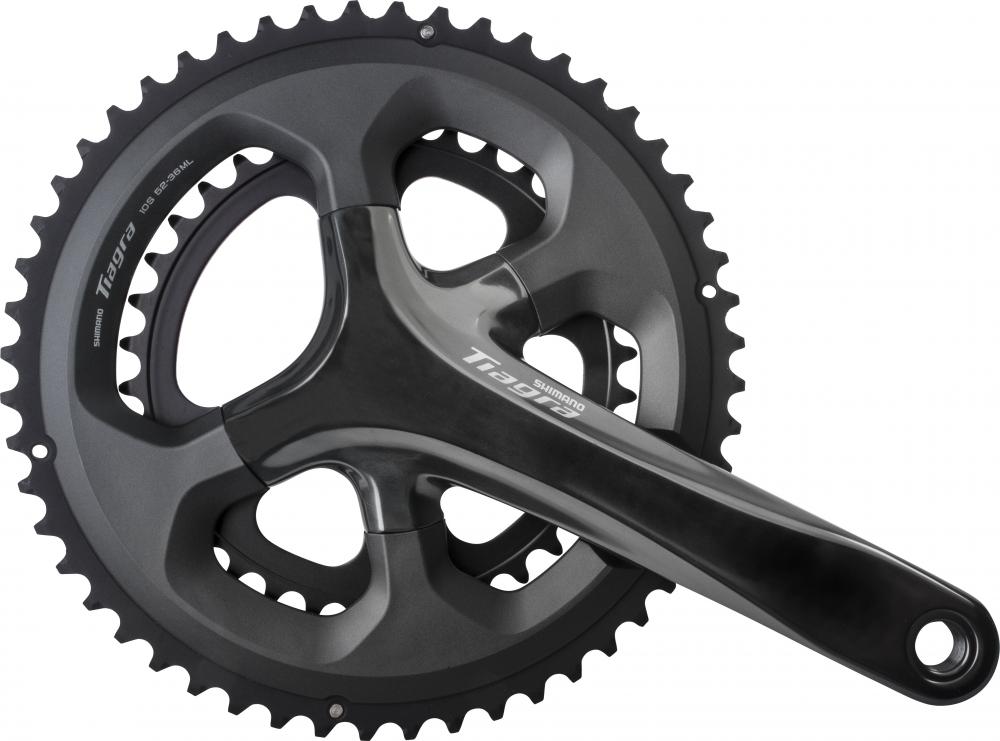 SHIMANO Kurbelgarnitur TIAGRA FC-4700 - 10-fach, 165 mm, 52-36 Zähne, 36 Zähne, Grau