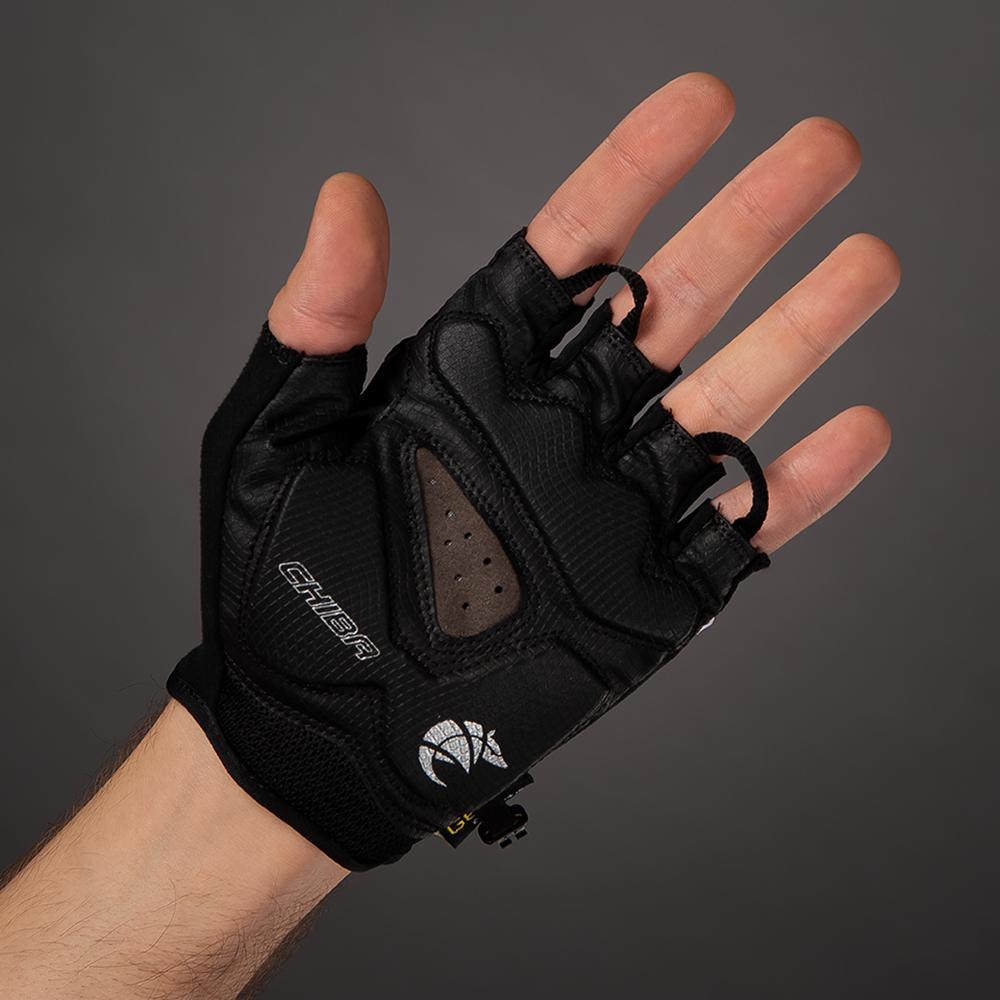 CHIBA Gel Premium - Radhandschuhe kurz, schwarz, XL, Poron-Gelpolsterung