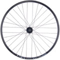 CONTEC Vorderrad "Exit + Eroq"nFelge: CONTEC Hohlkammer "Exit", 28"/29", 21-622, Höhe: 16,2 mm, 32 Loch, SV Ventil, für Scheibenbremse, einfach geöst, max. Systemgewicht 150 kg, geeignet für E-Bikes, schwarz (0.349.817/3)nNabe: CONTEC Vorderradnabe "Eroq"