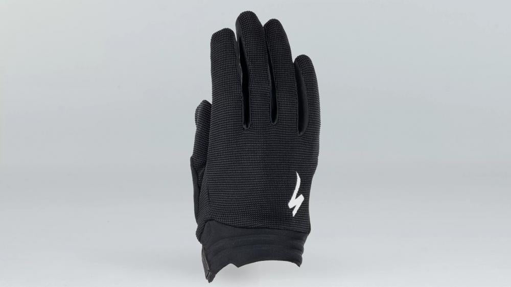 Specialized TRAIL Handschuh LF YTH BLK L BLACK - robuster MTB Langfinger Handschuh für Kids - Handschuh Langfinger