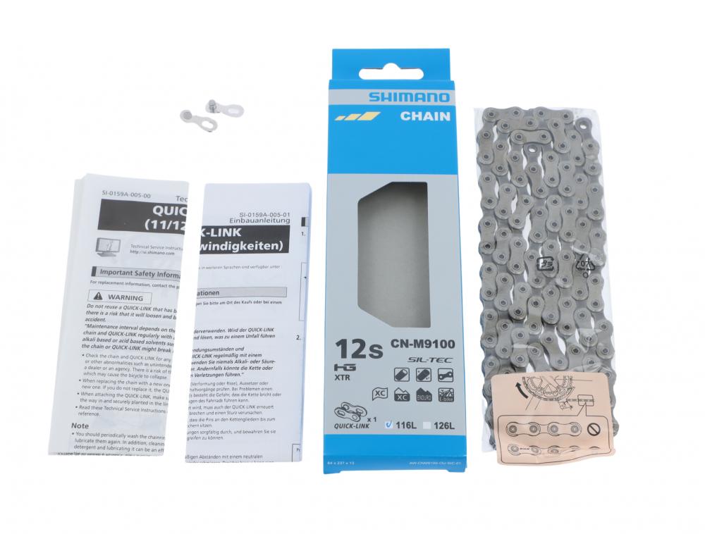 Shimano XTR | Dura-Ace Kette CN-M9100 116 Glieder 12-fach Kette inklusive Quick-Link