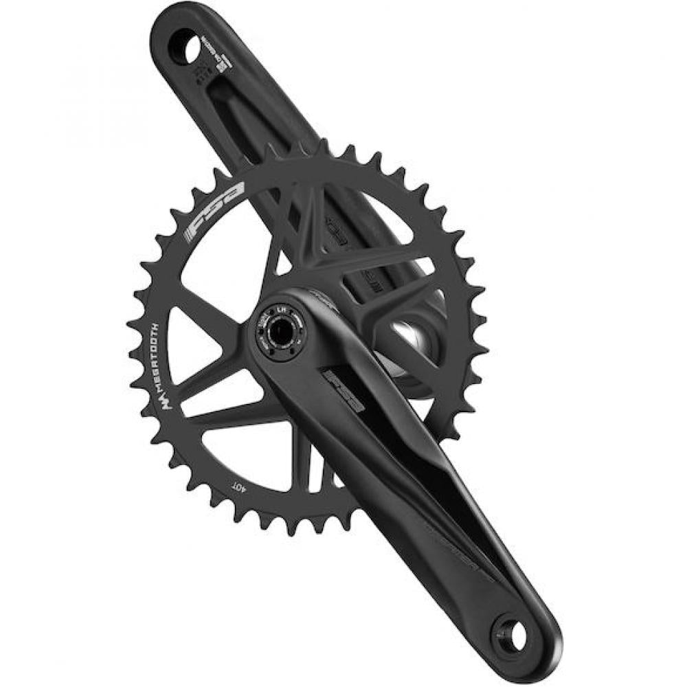 FSA Kurbelgarnitur Gossamer Pro MegaExo AGX+ 170 mm Schwarz - steife Performance für Gravel & Road