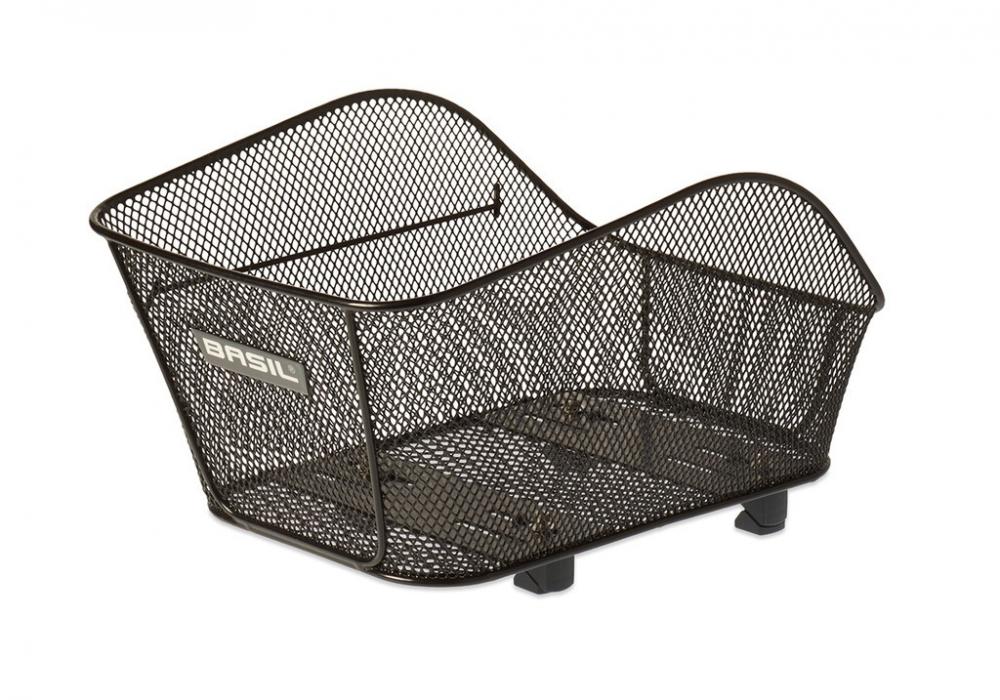 Basil Icon S Hinterradkorb schwarz engmaschig, 34x29x23 cm.