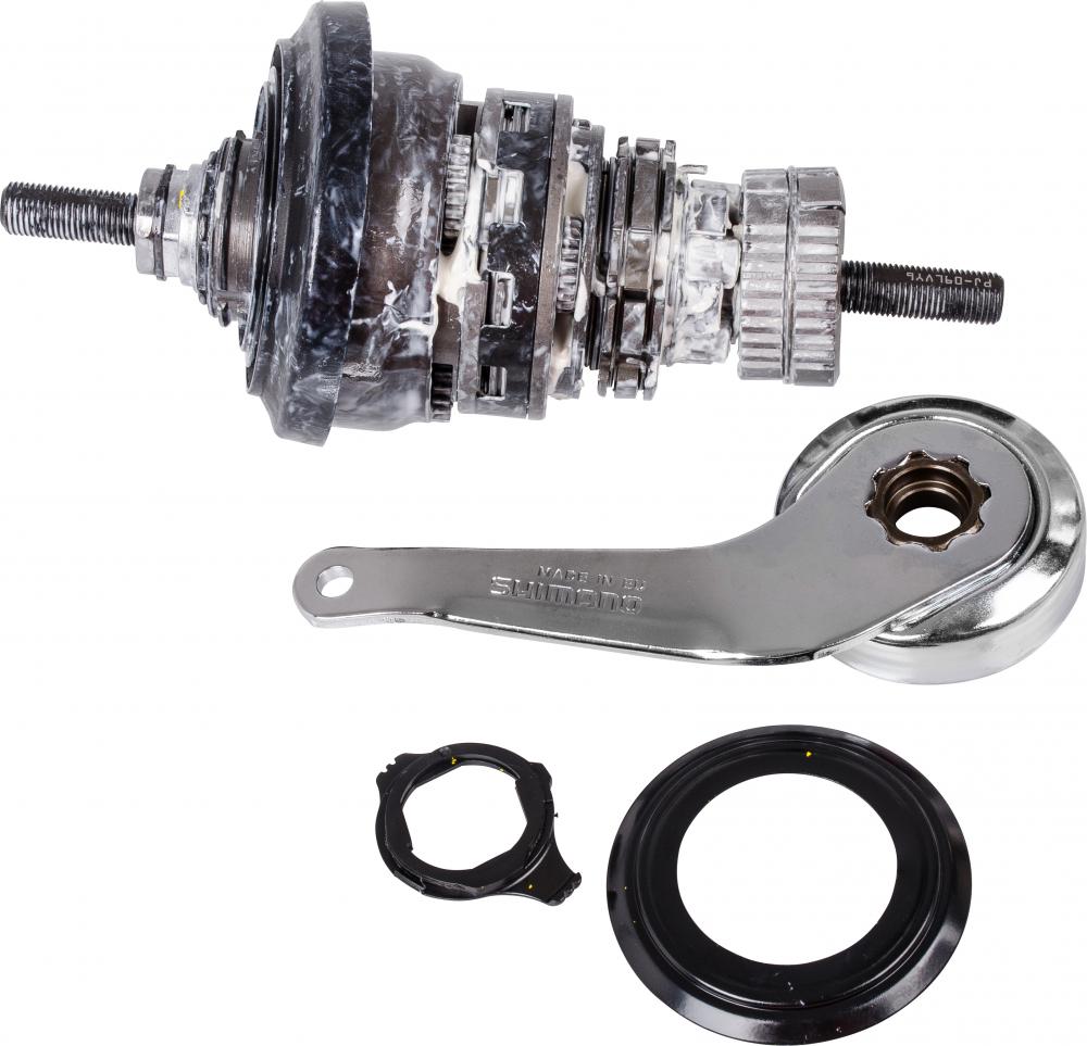 SHIMANO Getriebeeinheit für SG-C3001-7C 175,5 mm Achslänge Silber inkl. Bremsarm - 3001-7, 175,, 5 mm, Silber