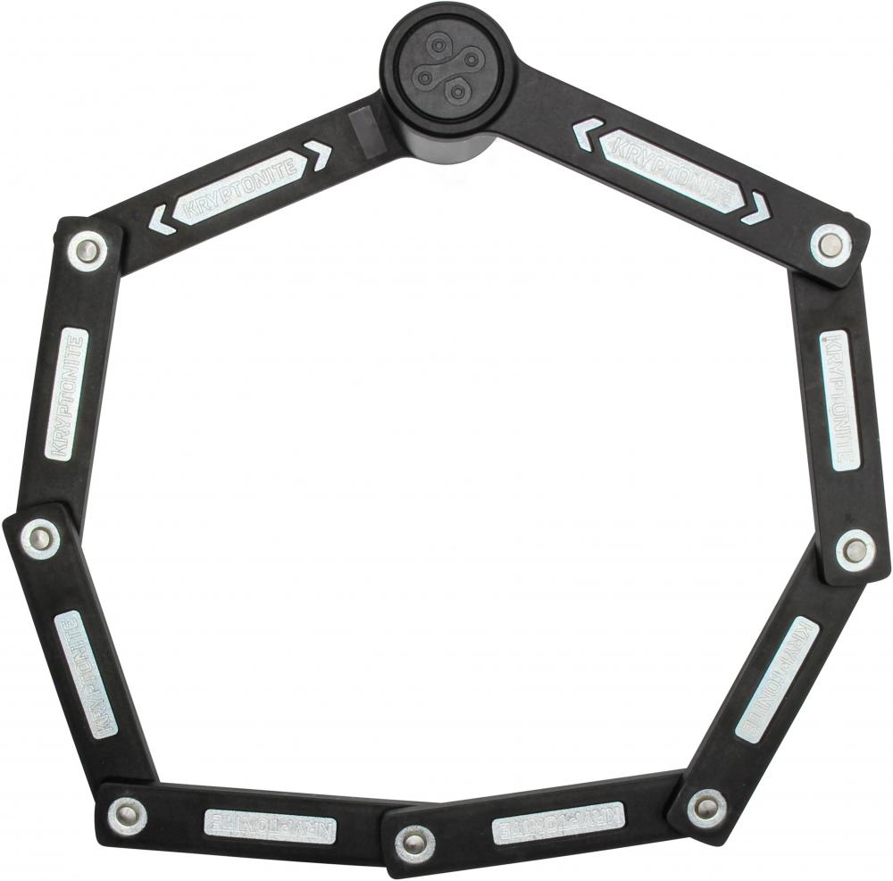 Kryptonite Keeper Mini Faltschloss 80cm schwarz für Fahrräder, gehärtete Stahlglieder.