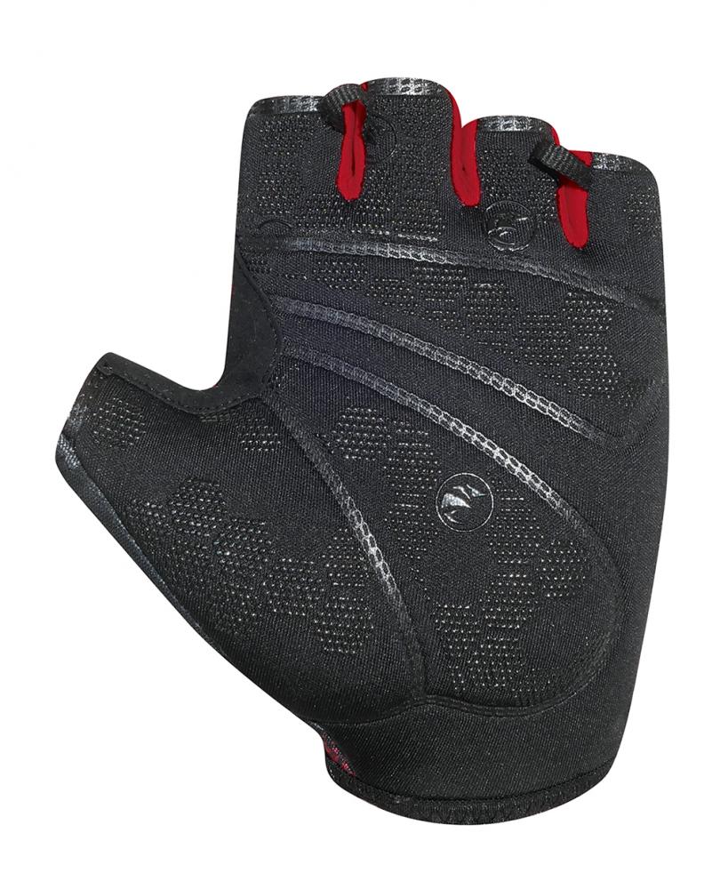 CHIBA Solar II - Radhandschuhe kurzfinger schwarz/rot, Größe S, atmungsaktiv