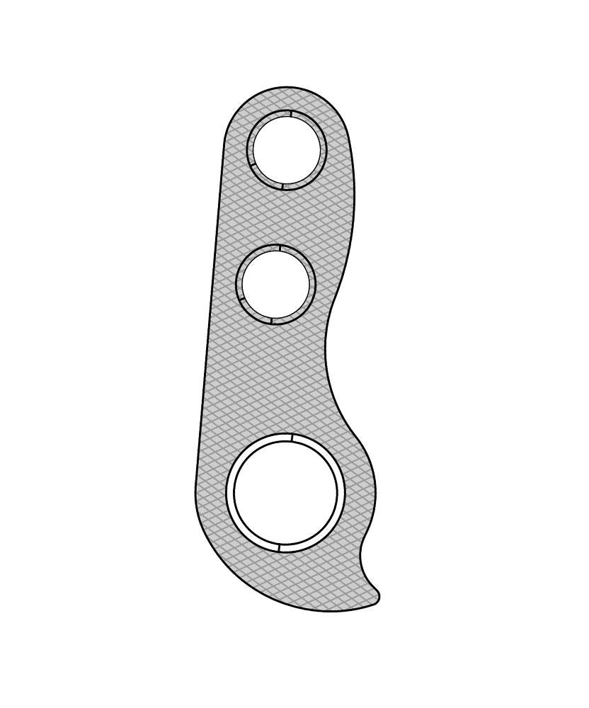 MARWI Schaltauge GH-312 mit Schrauben für Stevens, Felt, Kona, Pells - auf Karte, Aluminium