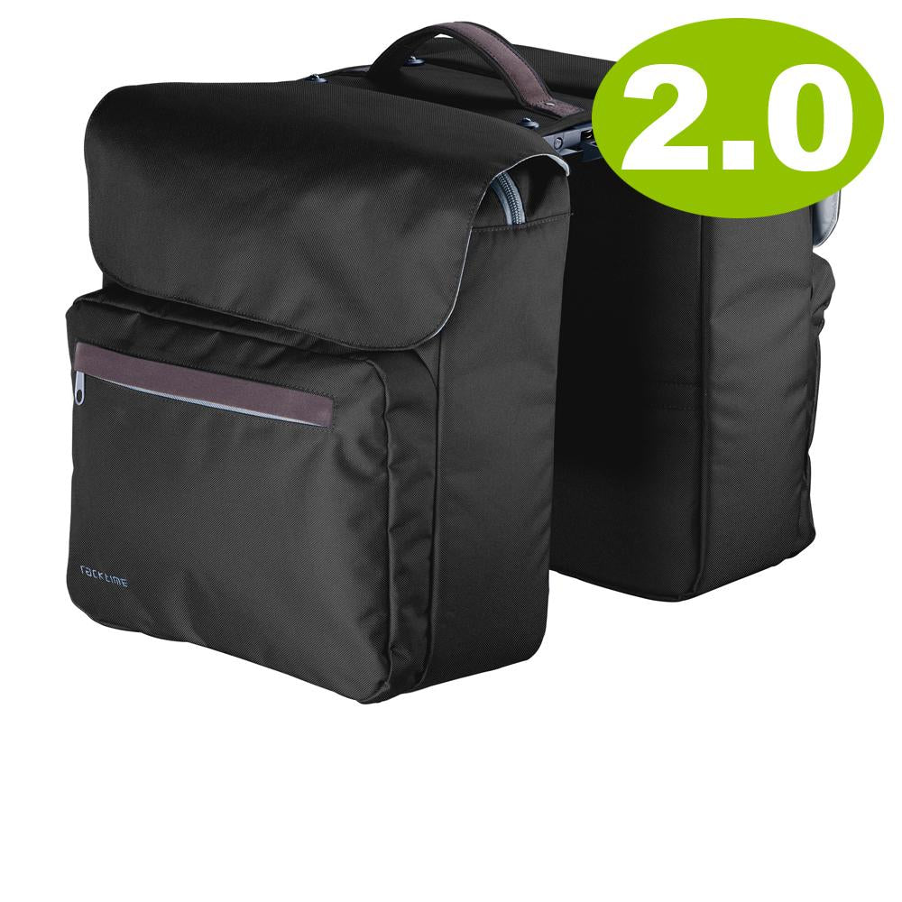 Racktime Ture 2.0 Doppeltasche carbon black â 29L - Doppelpacktasche - 31x36x13 cm Gepäckträgertasche wasserdicht