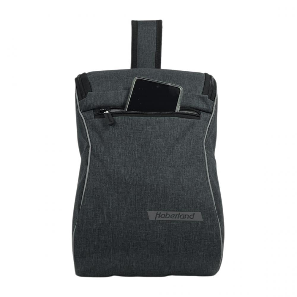 Haberland Umhängetasche Slingbag anthrazit/reflex - leichte City-Sling mit Organisation