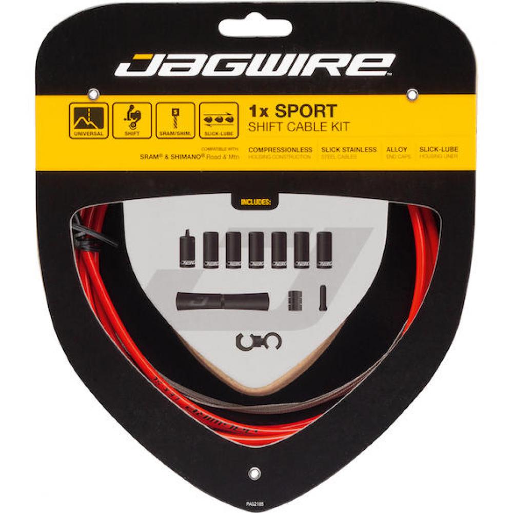 Jagwire Schaltzugset Road & Mountain Sport Universal Rot - präzise Schaltperformance