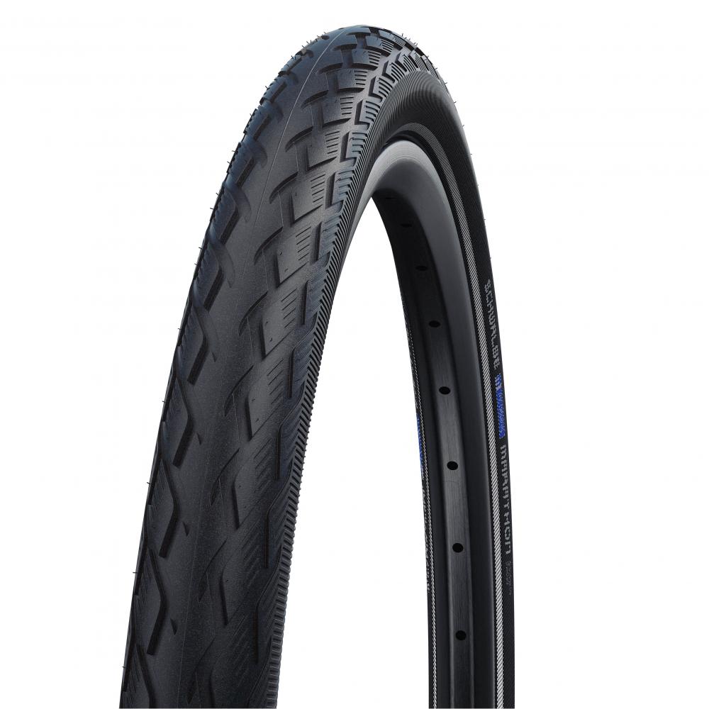 Schwarzer Schwalbe Marathon Fahrradreifen 700x23C ADDIX Performance Line E-25 HS420 mit Profil