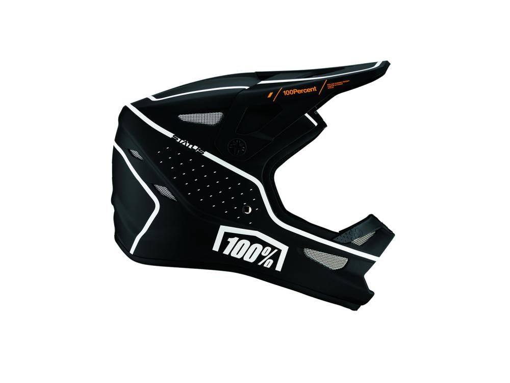 100% Status helmet L Dreamflow Black - leichter Fullface-Helm mit maximalem Schutz