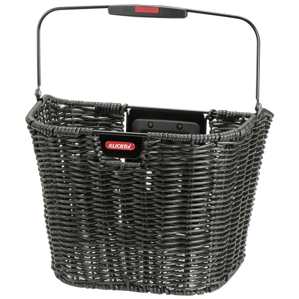 KLICKfix Fahrradkorb Structura Retroschwarz 25x34x27 cm