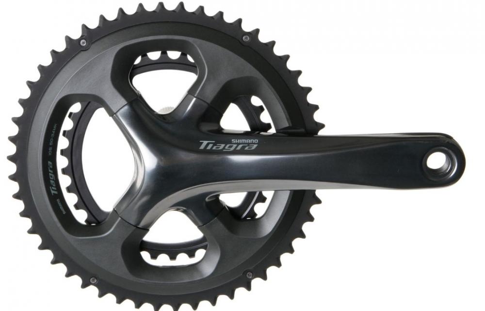 SHIMANO Kurbelgarnitur TIAGRA FC-4700 Kurbelgarnitur - 10-fach, 172,, 5 mm, 48-34 Zähne, 34 Zähne, Grau