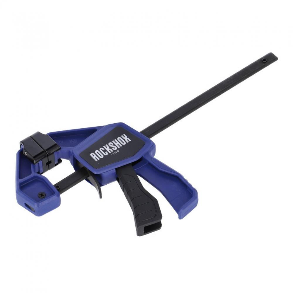RockShox Klemmwerkzeug für Hinterbaudämpfer-Service, blau-schwarz.
